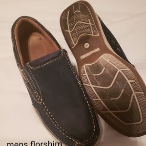 Mens florsheim blue leather suede look shoes